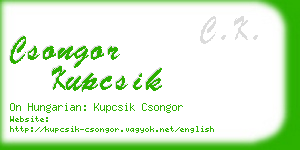 csongor kupcsik business card